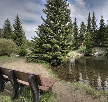 find serenity and peace just outside your breckenridge warrior's mark vacation rental door